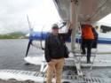 Livingston gets ready to board a float plane